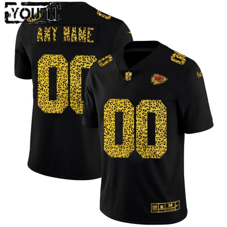 Maillot Kansas City Chiefs Custom Nike Flocked Leopard Print Noir - Enfant